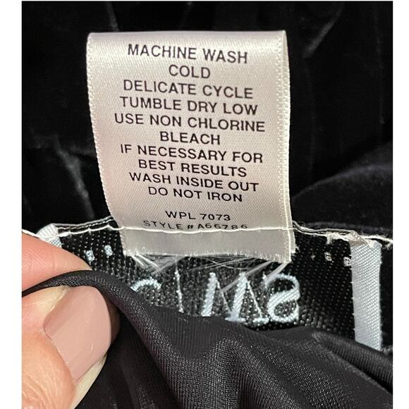 Casual Workstyle Vintage Black Size Medium Elastic Waist Velvety Long Skirt Slit - Picture 4 of 6